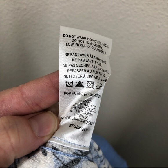 Anthropologie Hutch Jumpsuit Ditsy Daisy Floral Blue White Small - Picture 11 of 11